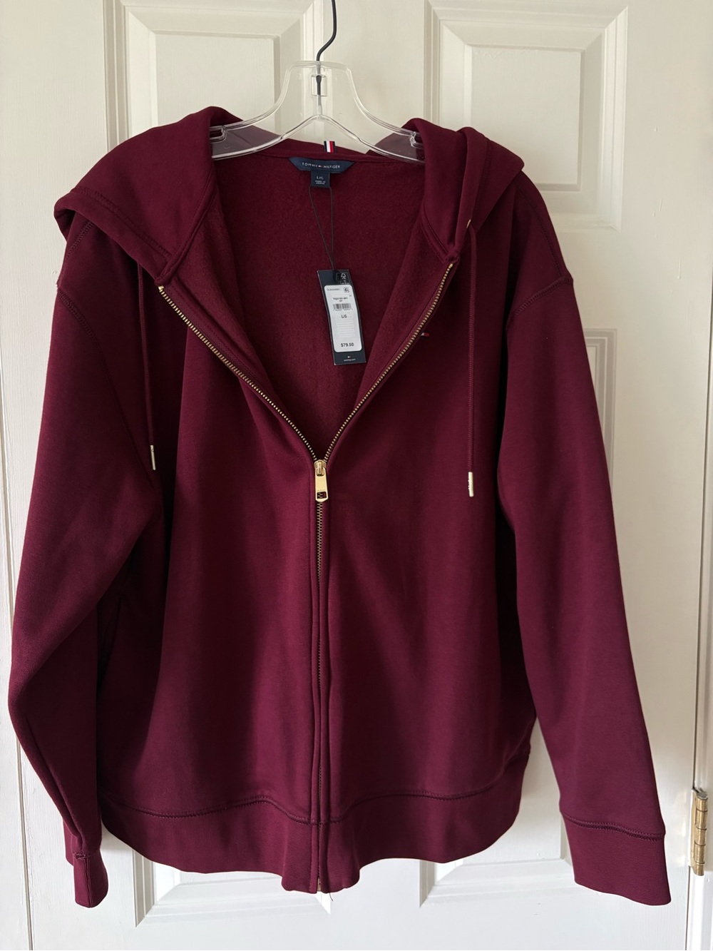 Tommy Hilfiger Women's Deep Burgundy Crewneck Sweater